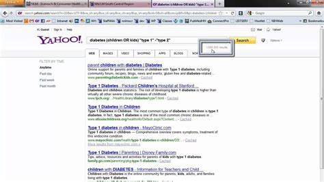Yahoo Advanced Web Search.